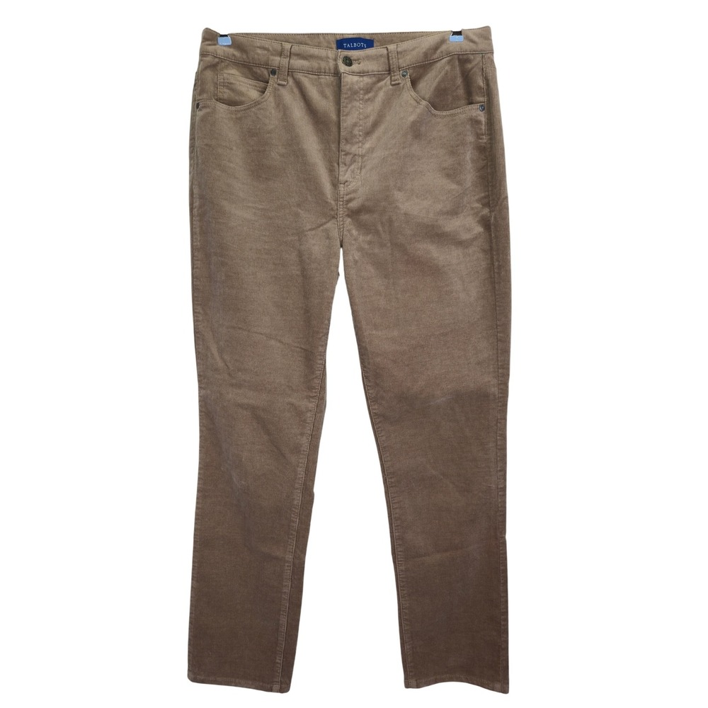 Talbots Corduroy Womens Pants High Rise‎ Straight Leg Size 12 Preppy Academia